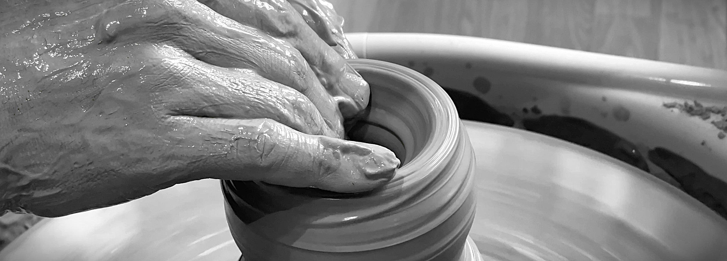 Making of Japanese pottery (landscape). Tsukushi