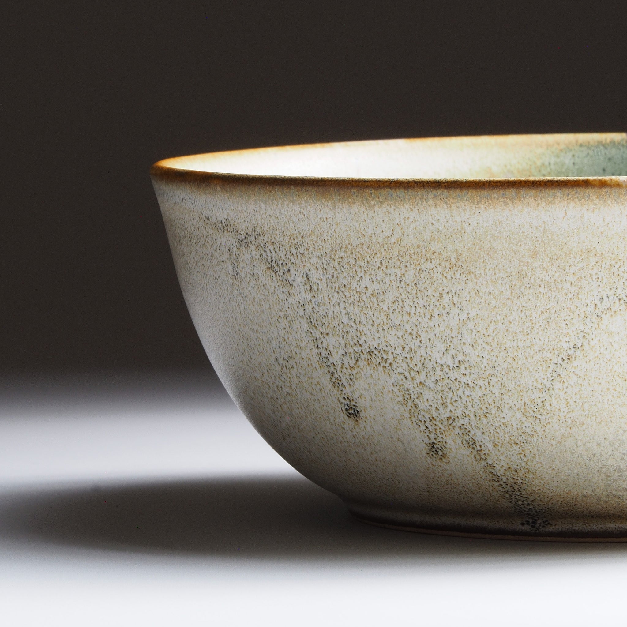 Detail view of the Harukaze Japanese green salad bowl by K.Kojima.