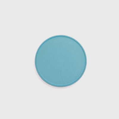 Rotating Bright Turquoise Round Plate - made in Japan. Tsukushi